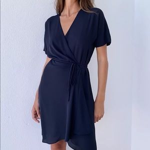 Wallace wrap dress